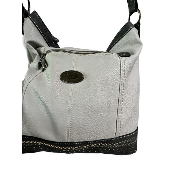 BOC Born Concepts Gray Faux Leather Shoulder/Crossbody Convertible Bag Travel - Picture 4 of 7